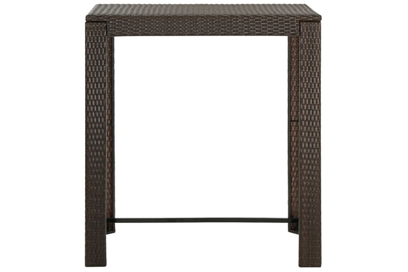 Puutarhan baaripöytä ruskea 100x60,5x110,5 cm polyrottinki - Ruskea - Puutarhakalusteet - Terassipöydät - Baaripöytä ulos