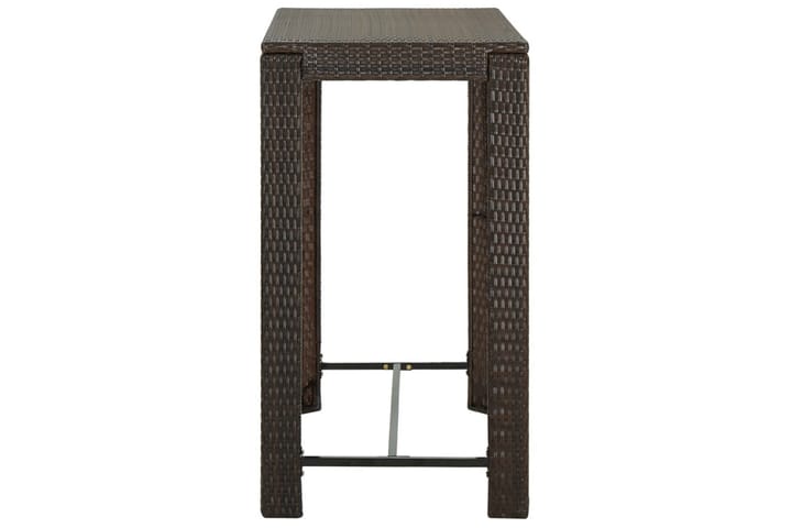 Puutarhan baaripöytä ruskea 100x60,5x110,5 cm polyrottinki - Ruskea - Baaripöytä ulos