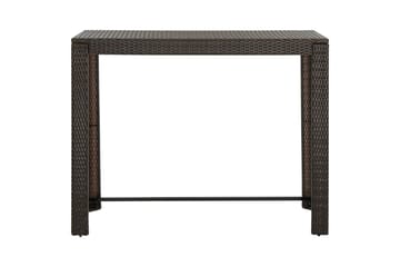 Puutarhan baaripöytä ruskea 140,5x60,5x110,5 cm polyrottinki - Ruskea - Puutarhakalusteet - Terassipöydät - Baaripöytä ulos