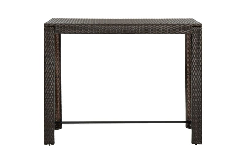 Puutarhan baaripöytä ruskea 140,5x60,5x110,5 cm polyrottinki - Ruskea - Puutarhakalusteet - Terassipöydät - Baaripöytä ulos
