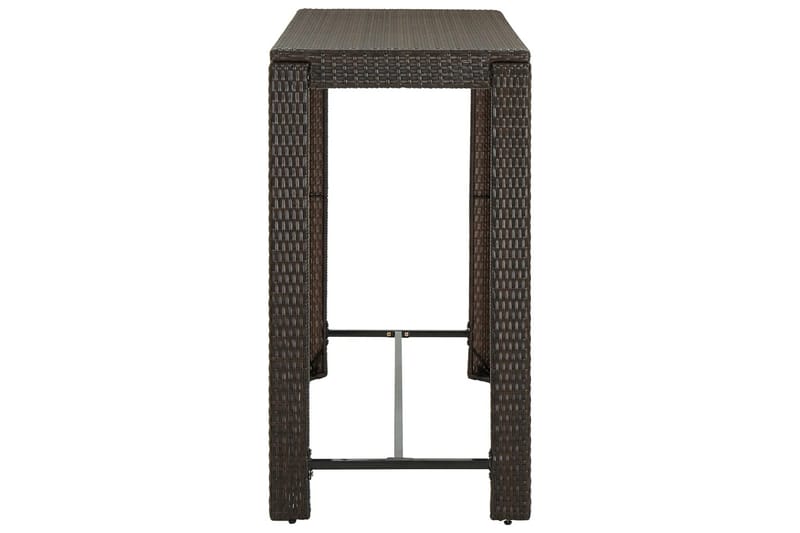 Puutarhan baaripöytä ruskea 140,5x60,5x110,5 cm polyrottinki - Ruskea - Puutarhakalusteet - Terassipöydät - Baaripöytä ulos