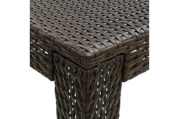 Puutarhan baaripöytä ruskea 140,5x60,5x110,5 cm polyrottinki - Ruskea - Puutarhakalusteet - Terassipöydät - Baaripöytä ulos
