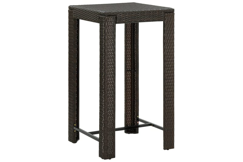 Puutarhan baaripöytä ruskea 60,5x60,5x110,5 cm polyrottinki - Ruskea - Puutarhakalusteet - Terassipöydät - Baaripöytä ulos