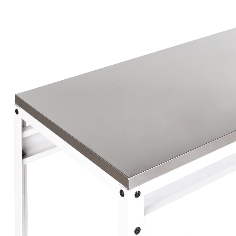 Baaripöytä ulkokäyttöön Maenza 120 cm - valkoinen/musta - Puutarhakalusteet - Terassipöydät - Baaripöytä ulos