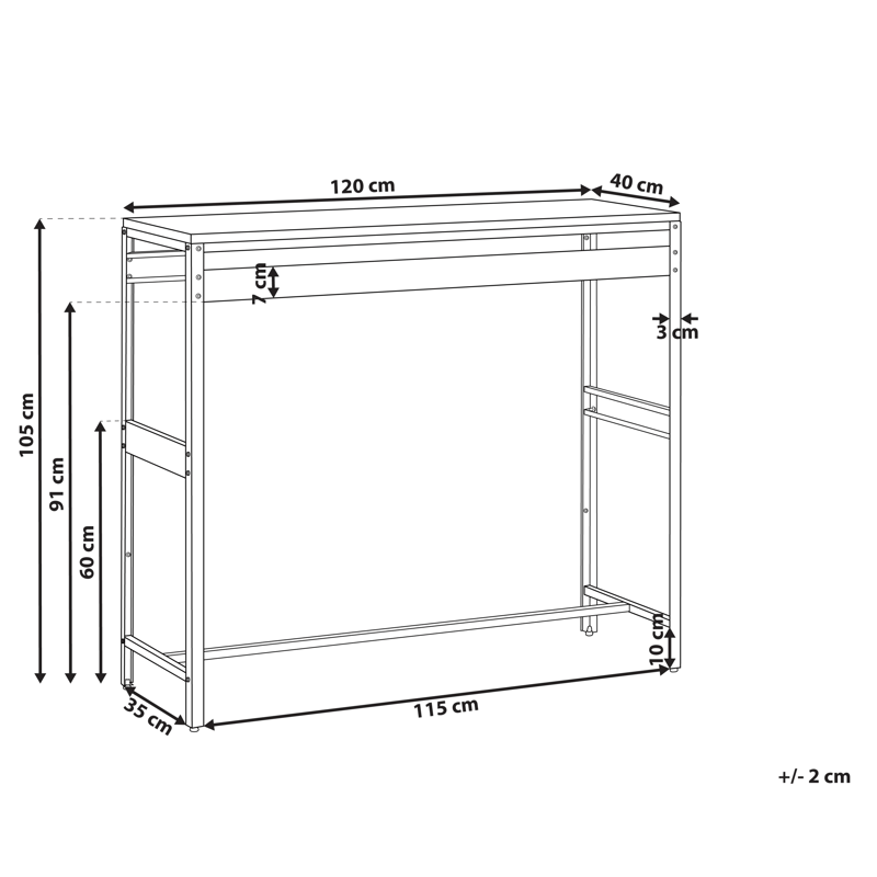 Baaripöytä ulkokäyttöön Maenza 120 cm - vihreä/musta - Puutarhakalusteet - Terassipöydät - Baaripöytä ulos