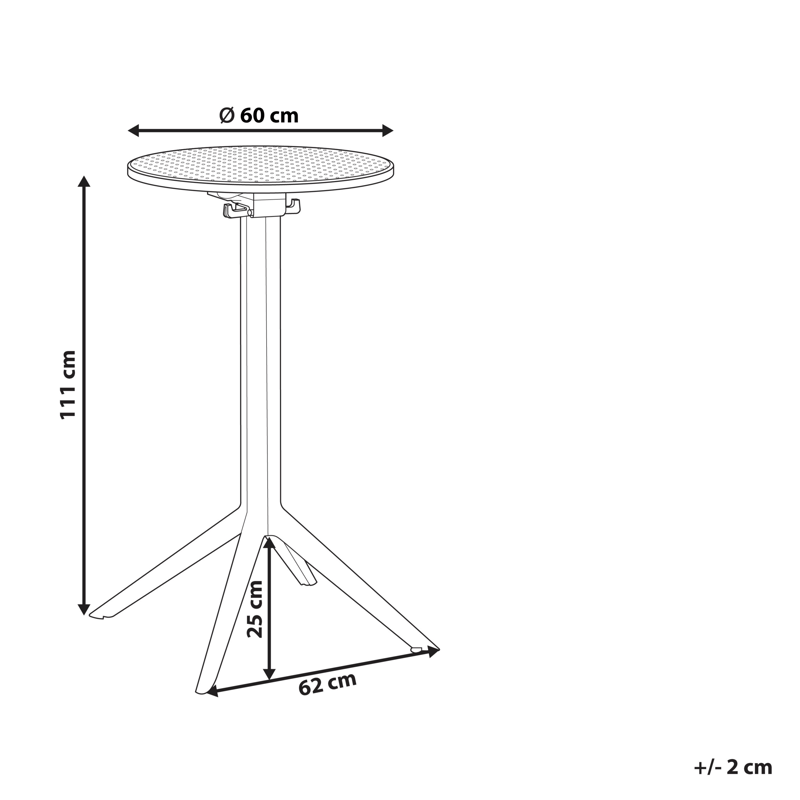 Baaripöytä ulos Legrena 60 cm - beige - Puutarhakalusteet - Terassipöydät - Baaripöytä ulos