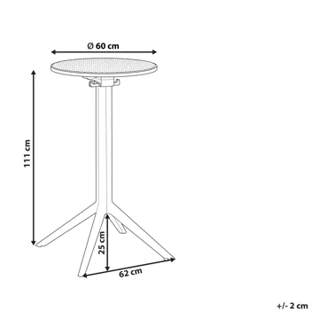 Baaripöytä ulos Legrena 60 cm - musta - Puutarhakalusteet - Terassipöydät - Baaripöytä ulos