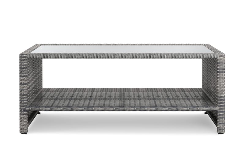Bahamas Loungbord och Soffbord med hylla Utomhus 113 cm Kons - Puutarhakalusteet - Terassipöydät - Sohvapöytä ulos & loungepöytä