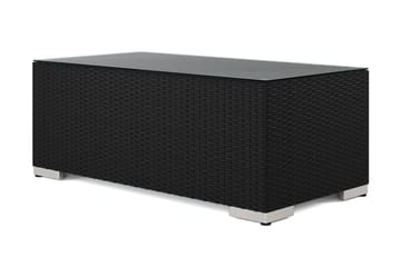 Bahamas Sohvapöytä Ulkokäyttöön 113x58 cm Polyrottinkia - Musta - Puutarhakalusteet - Terassipöydät - Sohvapöytä ulos & loungepöytä