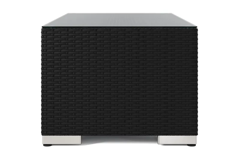 Bahamas Sohvapöytä Ulkokäyttöön 113x58 cm Polyrottinkia - Musta - Puutarhakalusteet - Terassipöydät - Sohvapöytä ulos & loungepöytä