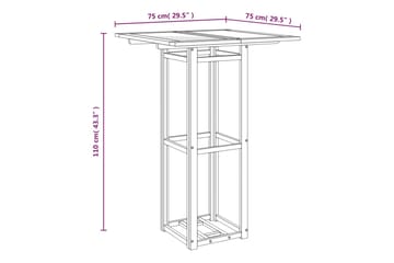 beBasic Bistropöytä 75x75x110 cm täysi akaasiapuu - Ruskea - Puutarhakalusteet - Terassipöydät - Ruokapöytä terassille
