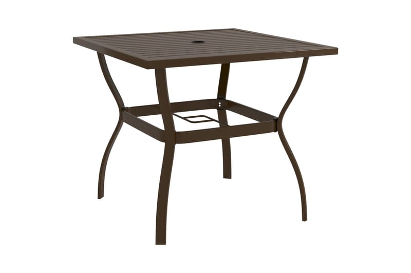 beBasic Puutarhapöytä ruskea 81,5x81,5x72 cm teräs - Ruskea - Puutarhakalusteet - Terassipöydät - Ruokapöytä terassille