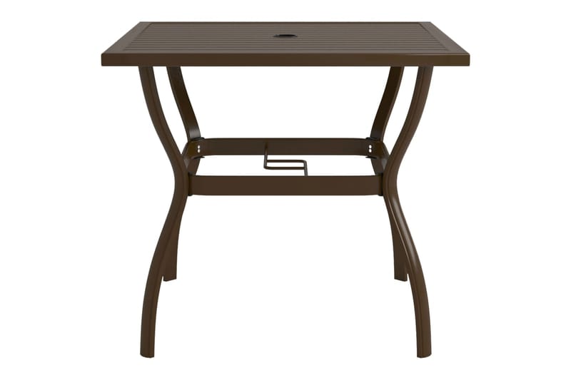 beBasic Puutarhapöytä ruskea 81,5x81,5x72 cm teräs - Ruskea - Puutarhakalusteet - Terassipöydät - Ruokapöytä terassille