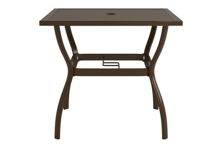 beBasic Puutarhapöytä ruskea 81,5x81,5x72 cm teräs - Ruskea - Ruokapöytä terassille