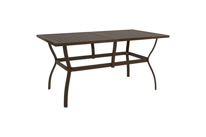 beBasic Puutarhapöytä ruskea 140x80x72 cm teräs - Ruskea - Ruokapöytä terassille