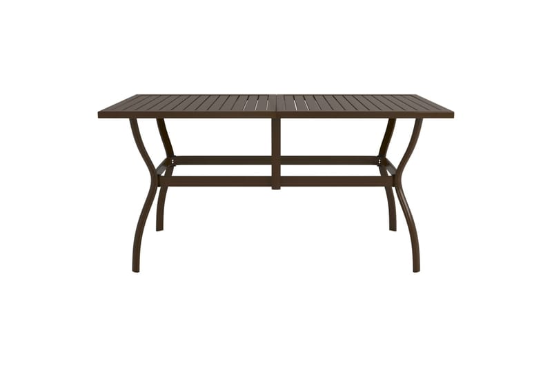 beBasic Puutarhapöytä ruskea 140x80x72 cm teräs - Ruskea - Puutarhakalusteet - Terassipöydät - Ruokapöytä terassille