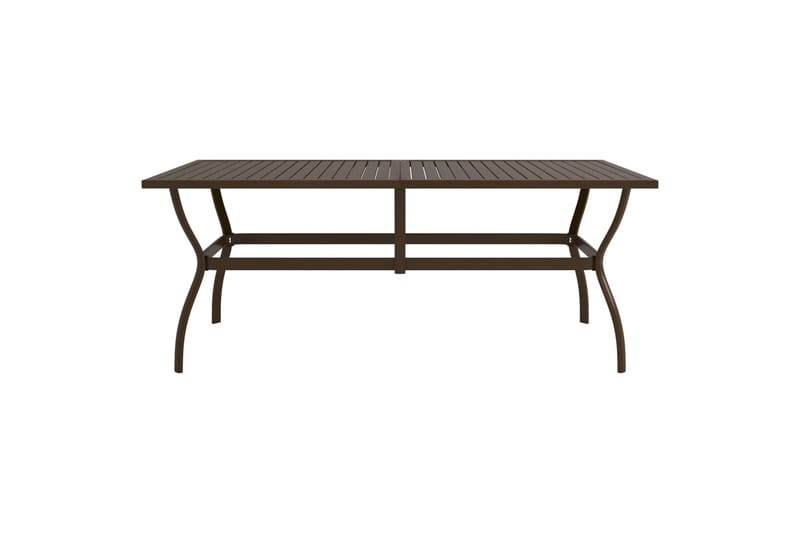 beBasic Puutarhapöytä ruskea 190x80x72 cm teräs - Ruskea - Puutarhakalusteet - Terassipöydät - Ruokapöytä terassille