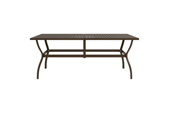 beBasic Puutarhapöytä ruskea 190x80x72 cm teräs - Ruskea - Ruokapöytä terassille