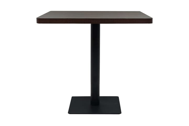 Bistropöytä MDF ja teräs neliö 80x80x75 cm tumma tuhka - Ruskea - Kahvilapöytä