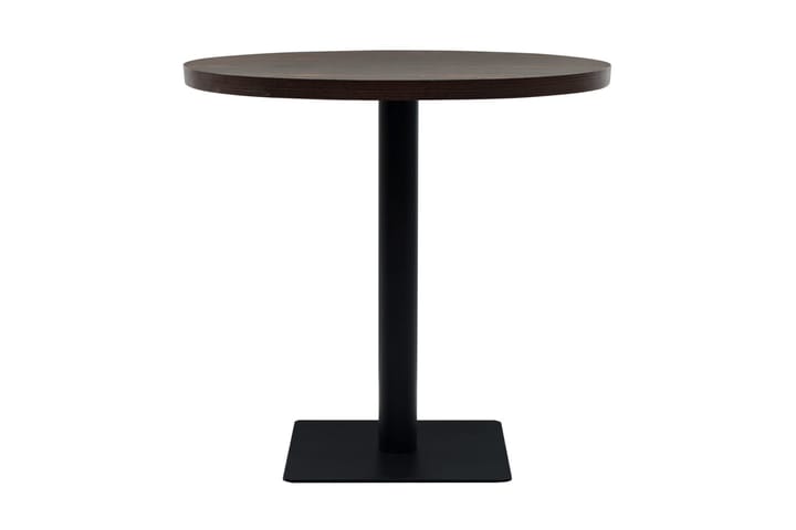 Bistropöytä MDF ja teräs pyöreä 80x75 cm tumma tuhka - Ruskea - Kahvilapöytä