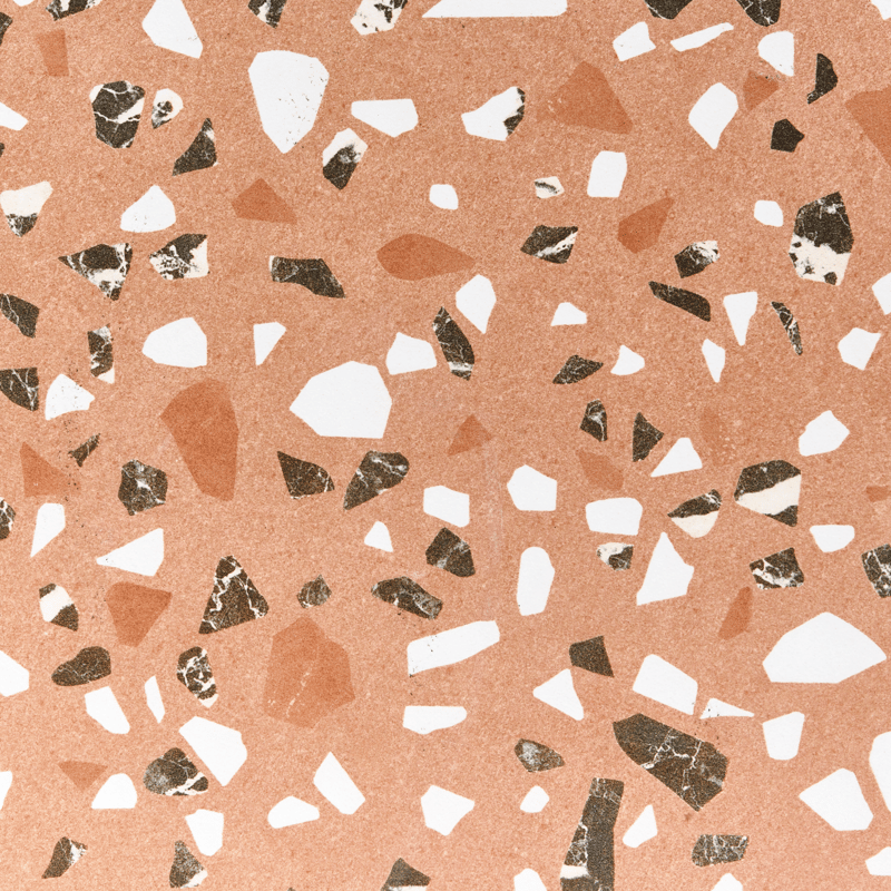 Bistropöytä ulos Adrano 60 cm terrazzoefekti Rauta - Musta/oranssi - Puutarhakalusteet - Terassipöydät - Kahvilapöytä