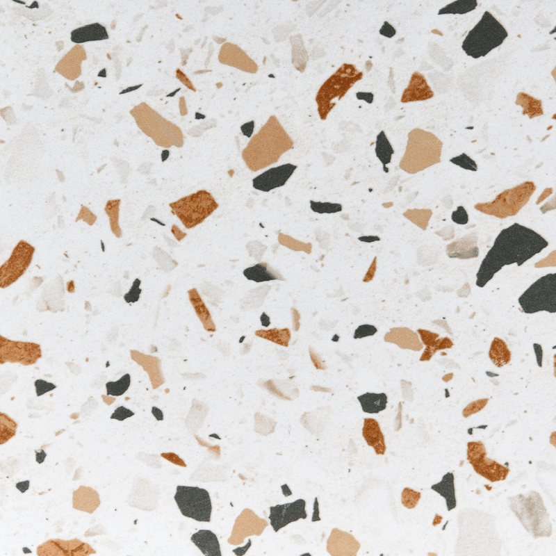 Bistropöytä ulos Artena 60 cm terrazzoefekti Rauta - Musta/Valkoinen - Puutarhakalusteet - Terassipöydät - Kahvilapöytä