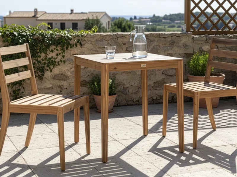 Bistropöytä ulos Chioggia 70x70 cm akaasiapuu - Ruskea - Puutarhakalusteet - Terassipöydät - Kahvilapöytä