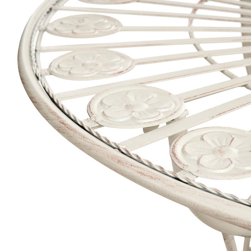 Bistropöytä ulos Coggia 80 cm Rauta - Beige - Puutarhakalusteet - Terassipöydät - Kahvilapöytä