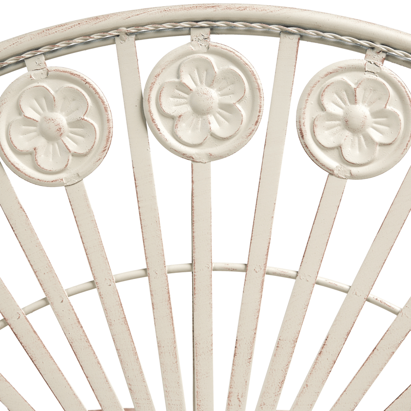 Bistropöytä ulos Coggia 80 cm Rauta - Beige - Puutarhakalusteet - Terassipöydät - Kahvilapöytä