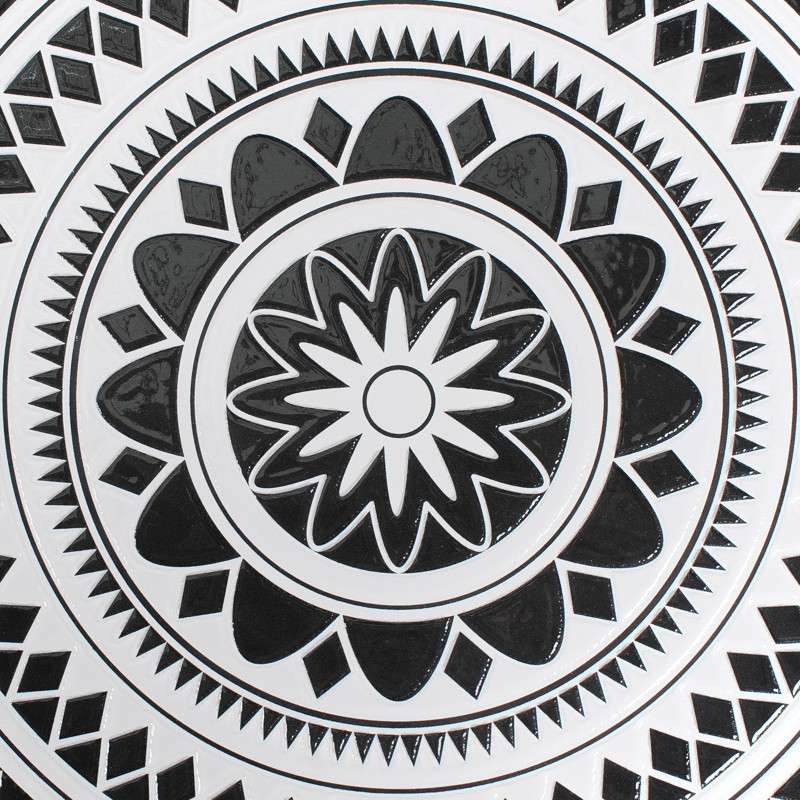 Bistropöytä ulos Comiso 60 cm Rauta - Musta/Valkoinen - Puutarhakalusteet - Terassipöydät - Kahvilapöytä