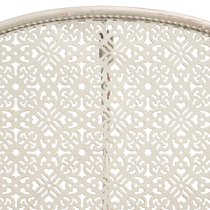 Bistropöytä ulos Juina 80 cm Rauta - Beige - Puutarhakalusteet - Terassipöydät - Kahvilapöytä