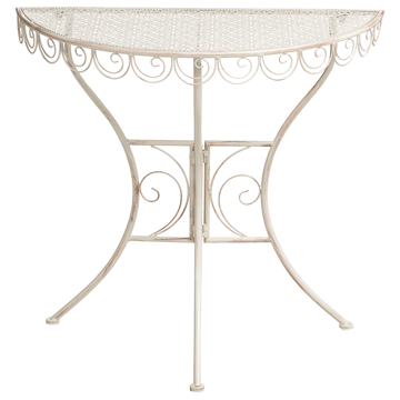 Bistropöytä ulos Juina 80 cm Rauta - Beige - Puutarhakalusteet - Terassipöydät - Kahvilapöytä