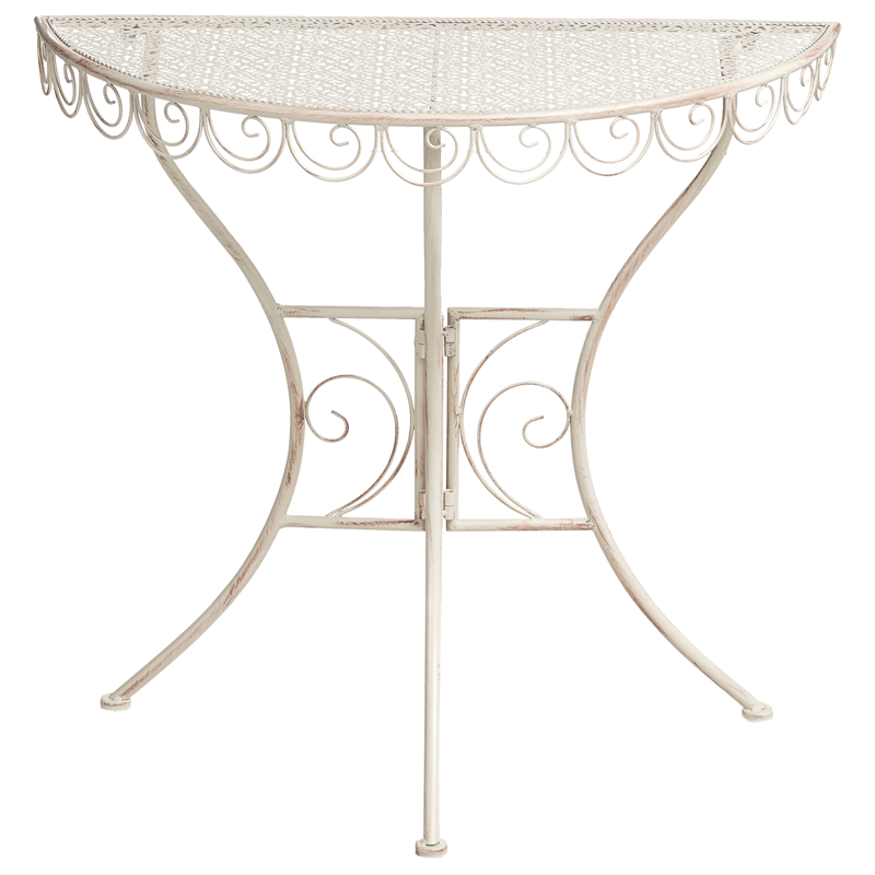 Bistropöytä ulos Juina 80 cm Rauta - Beige - Puutarhakalusteet - Terassipöydät - Kahvilapöytä