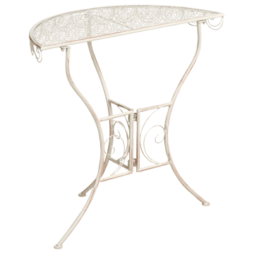 Bistropöytä ulos Juina 80 cm Rauta - Beige - Puutarhakalusteet - Terassipöydät - Kahvilapöytä