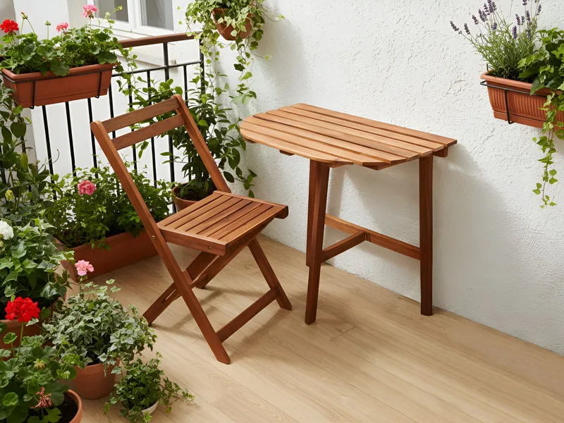 Bistropöytä ulos Osigo 4470 cm akaasiapuu - Ruskea - Puutarhakalusteet - Terassipöydät - Kahvilapöytä