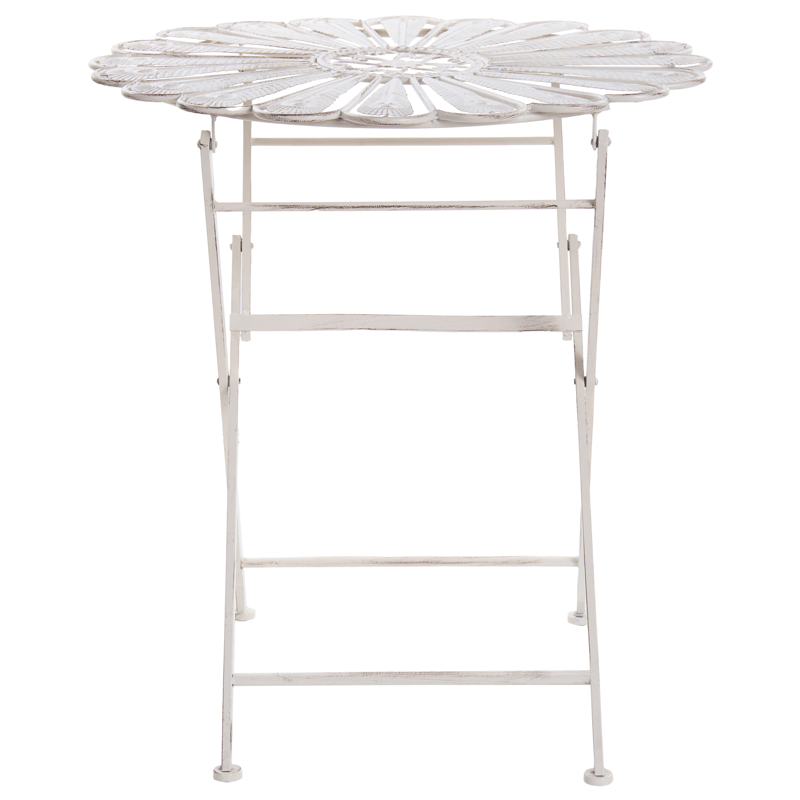 Bistropöytä ulos Pavia 71 cm Rauta - Valkoinen - Puutarhakalusteet - Terassipöydät - Kahvilapöytä