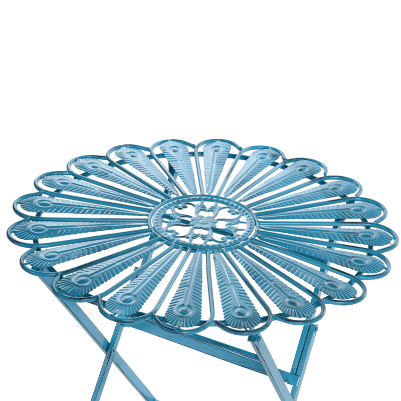 Bistropöytä ulos Pavia 71 cm Rauta - Sininen - Puutarhakalusteet - Terassipöydät - Kahvilapöytä