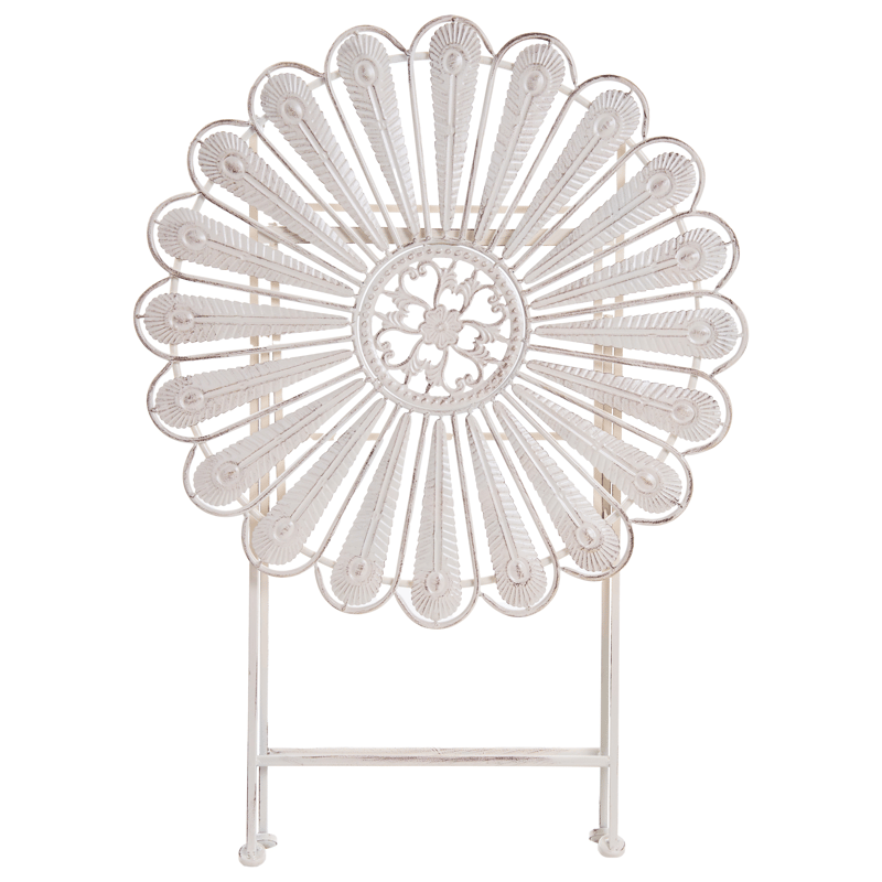 Bistropöytä ulos Pavia 71 cm Rauta - Valkoinen - Puutarhakalusteet - Terassipöydät - Kahvilapöytä