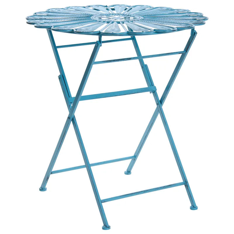 Bistropöytä ulos Pavia 71 cm Rauta, Sininen