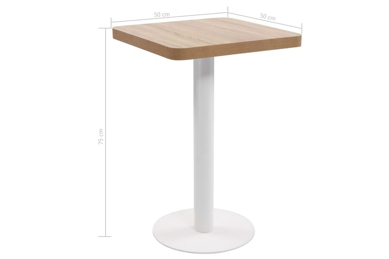 Bistropöytä vaaleanruskea 50x50 cm MDF - Puutarhakalusteet - Terassipöydät - Kahvilapöytä