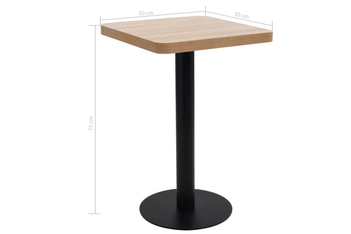Bistropöytä vaaleanruskea 50x50 cm MDF - Kahvilapöytä