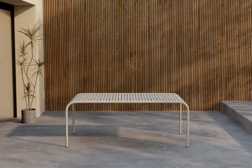 Borneo Ruokapöytä Ulkokäyttöön 100x200 cm - Beige - Puutarhakalusteet - Terassipöydät - Ruokapöytä terassille