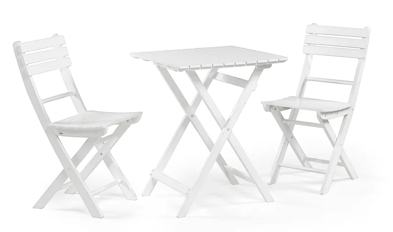 Cafépöytä Hillerstorp Åre valkoinen 58 x 58 cm - Valkoinen - Puutarhakalusteet - Terassipöydät - Kahvilapöytä