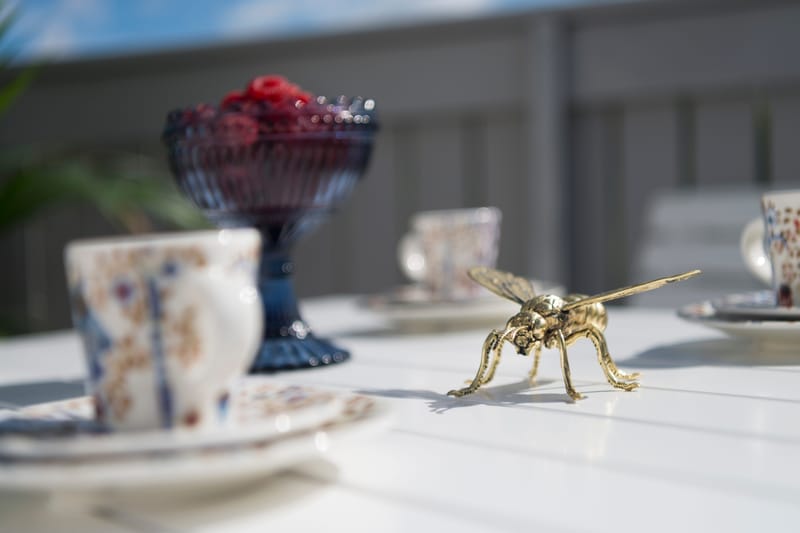 Cafépöytä Hillerstorp Åre valkoinen 95 x 72 cm - Valkoinen - Puutarhakalusteet - Terassipöydät - Kahvilapöytä