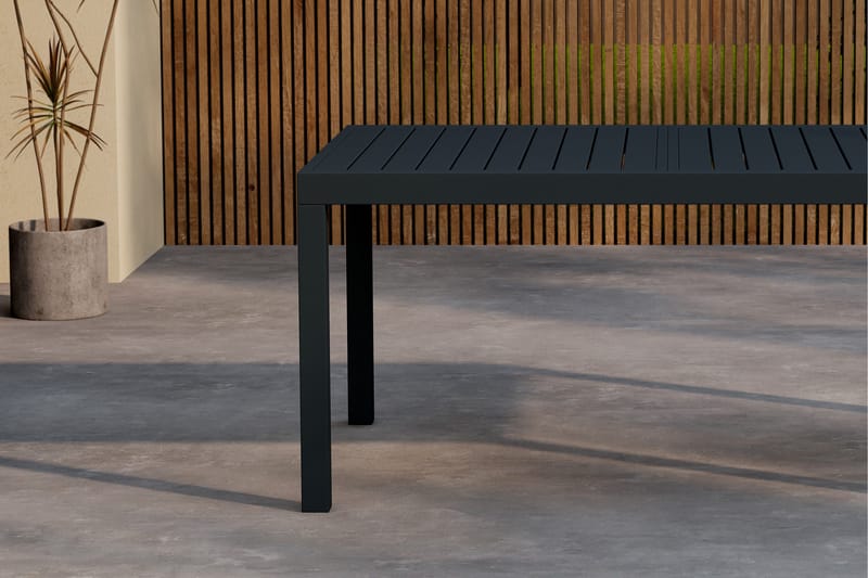 Capo Ruokapöytä Ulkokäyttöön 100x160 cm - Musta - Puutarhakalusteet - Terassipöydät - Ruokapöytä terassille