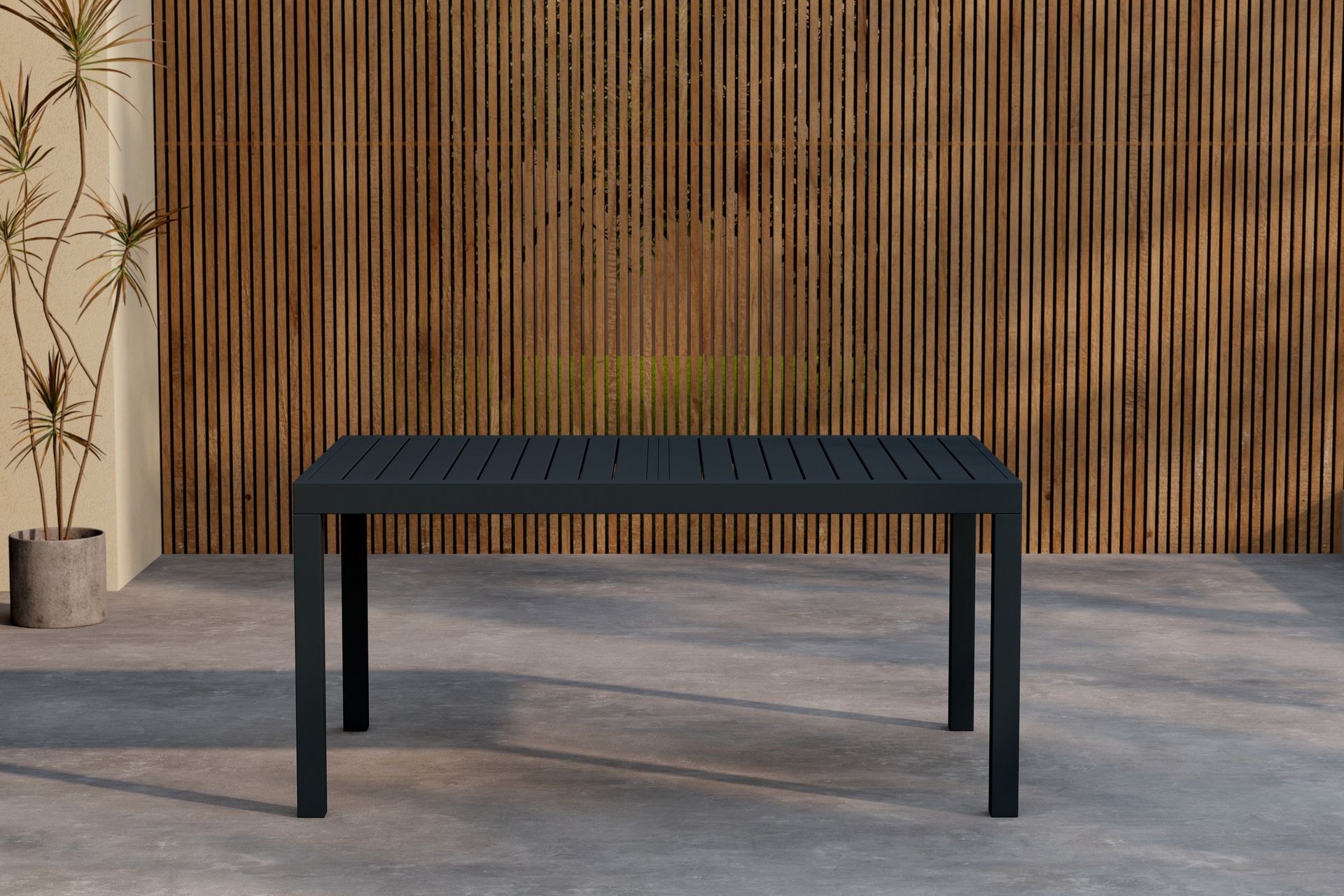 Capo Ruokapöytä Ulkokäyttöön 100x160 cm - Musta - Puutarhakalusteet - Terassipöydät - Ruokapöytä terassille