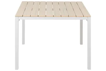 Edmundston Ruokapöytä 95x95 cm - Beige/Valkoinen - Puutarhakalusteet - Terassipöydät - Ruokapöytä terassille