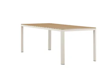 Etna Ruokapöytä Ulkokäyttöön 90x210 cm - Beige - Puutarhakalusteet - Terassipöydät - Ruokapöytä terassille