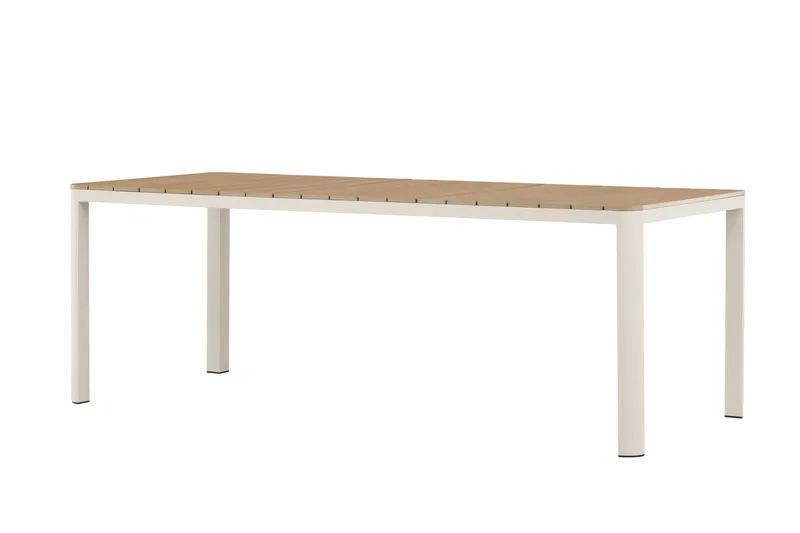 Etna Ruokapöytä Ulkokäyttöön 90x210 cm - Beige - Puutarhakalusteet - Terassipöydät - Ruokapöytä terassille