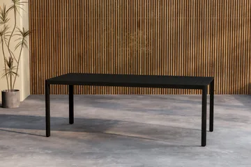Giardini Ruokapöytä Ulkokäyttöön 90x200 cm - Musta - Puutarhakalusteet - Terassipöydät - Ruokapöytä terassille